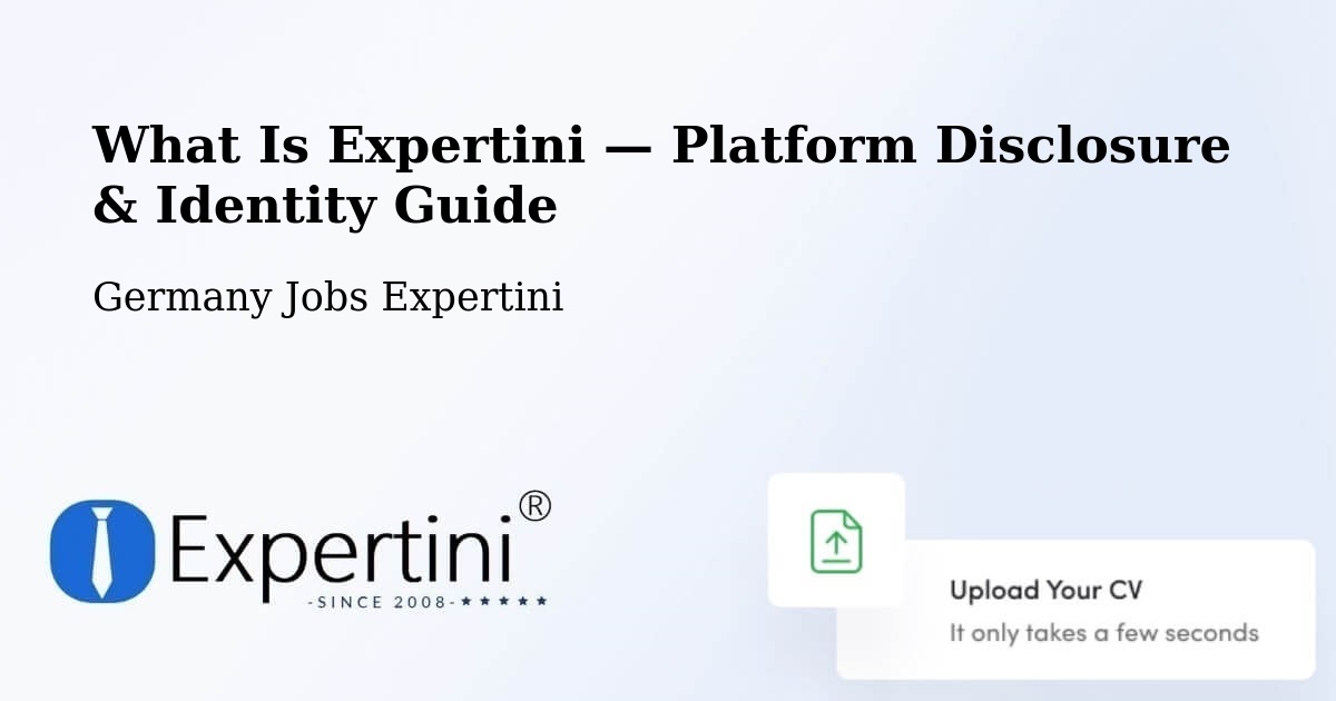 What Is Expertini — Platform Disclosure & Identity Guide – Soest